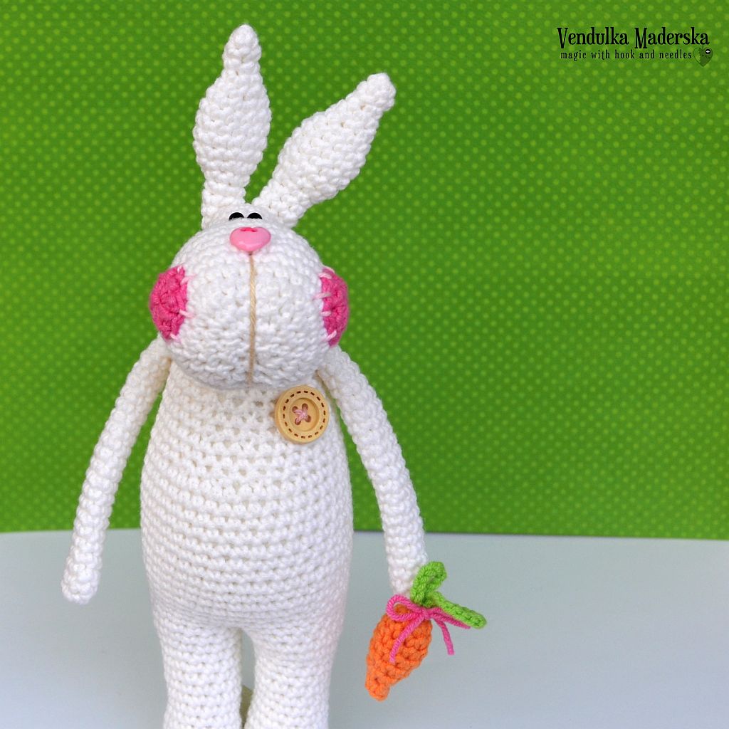 Háčkovaný zajíc - návod na háčkování